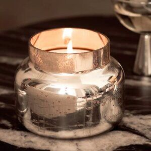 Anthropologie Mini Mercury Volcano Candle Silver Size XS Unused 1 Wick